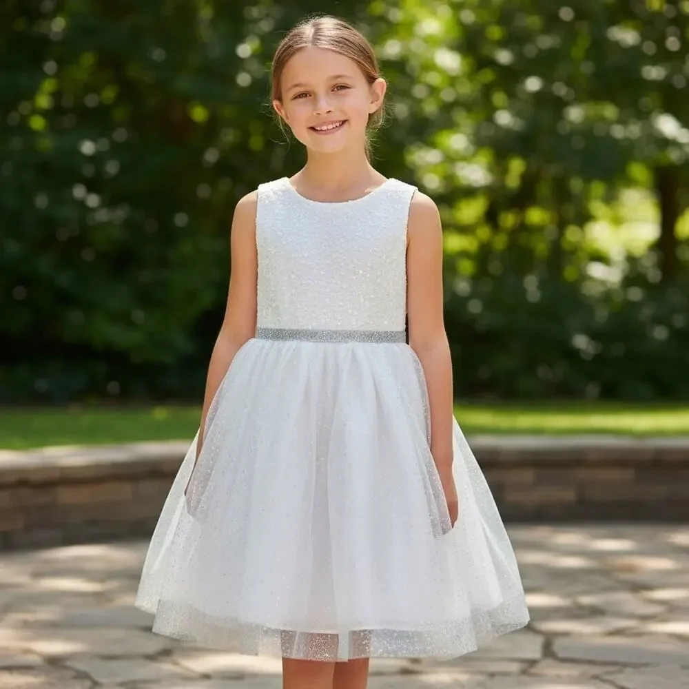 Nanette Kids Dress & Coat Set – Size 7/8 – Ivory Holiday/Party Outfit